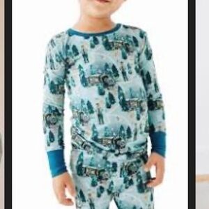 Wild woven All aboard train romper Tencel Blue and Green double Zip-Up